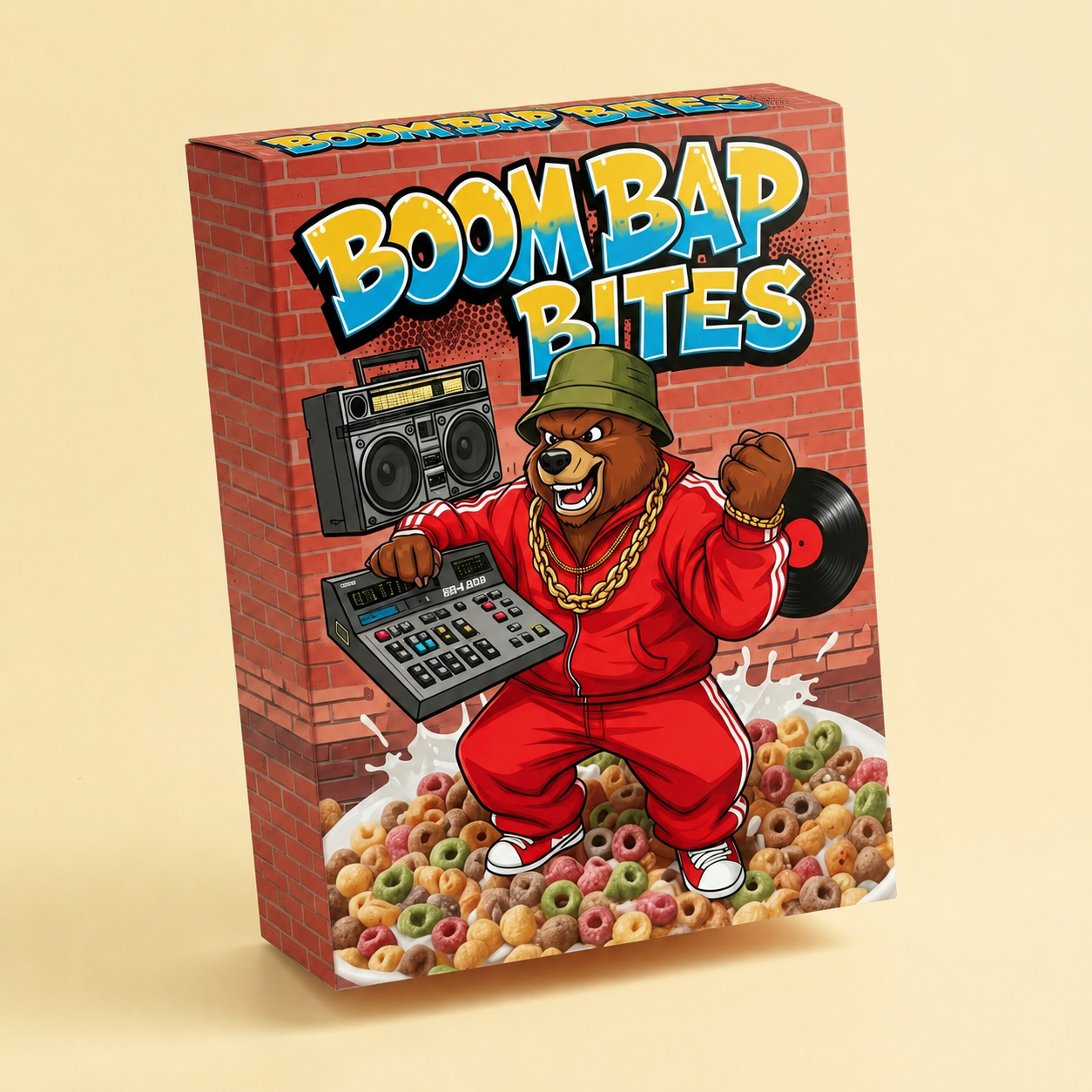 Boom Bap Bites cereal box